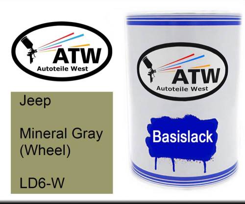 Jeep, Mineral Gray (Wheel), LD6-W: 500ml Lackdose, von ATW Autoteile West.
